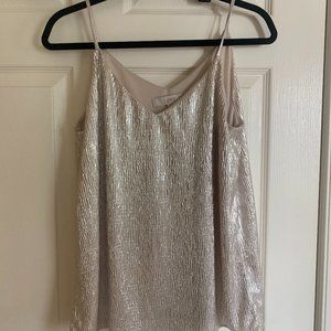 Shiny Silver Tank Top
